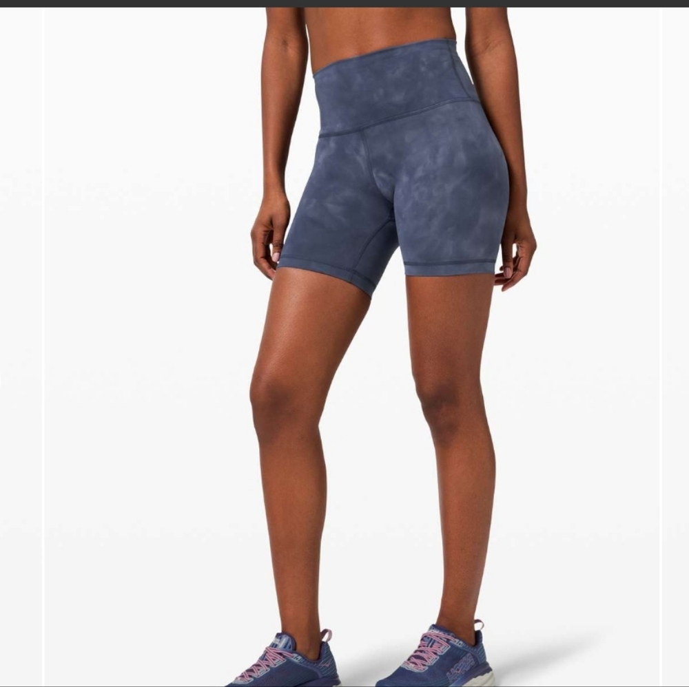 Lululemon Wunder Train High-Rise Short 6"Diamond Dye Shade Naval Blue